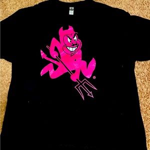 Pink Sun devils mascot shirt